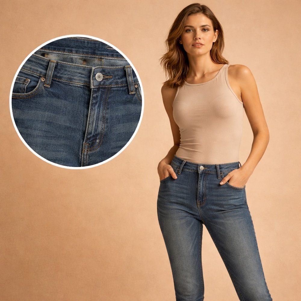 OLD NAVY Original Mid Rise Straight Jeans Medium Wash Denim Size 6